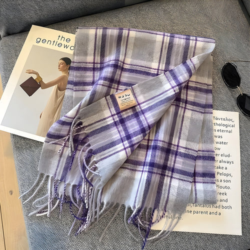 Skanto | Stylish British Checked Cashmere Women's Winter Scarf - Victoria