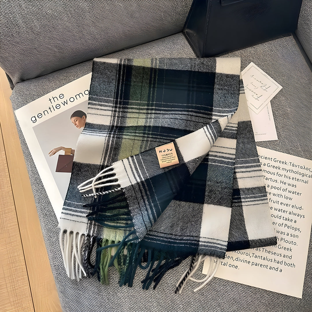 Skanto | Stylish British Checked Cashmere Women's Winter Scarf - Victoria