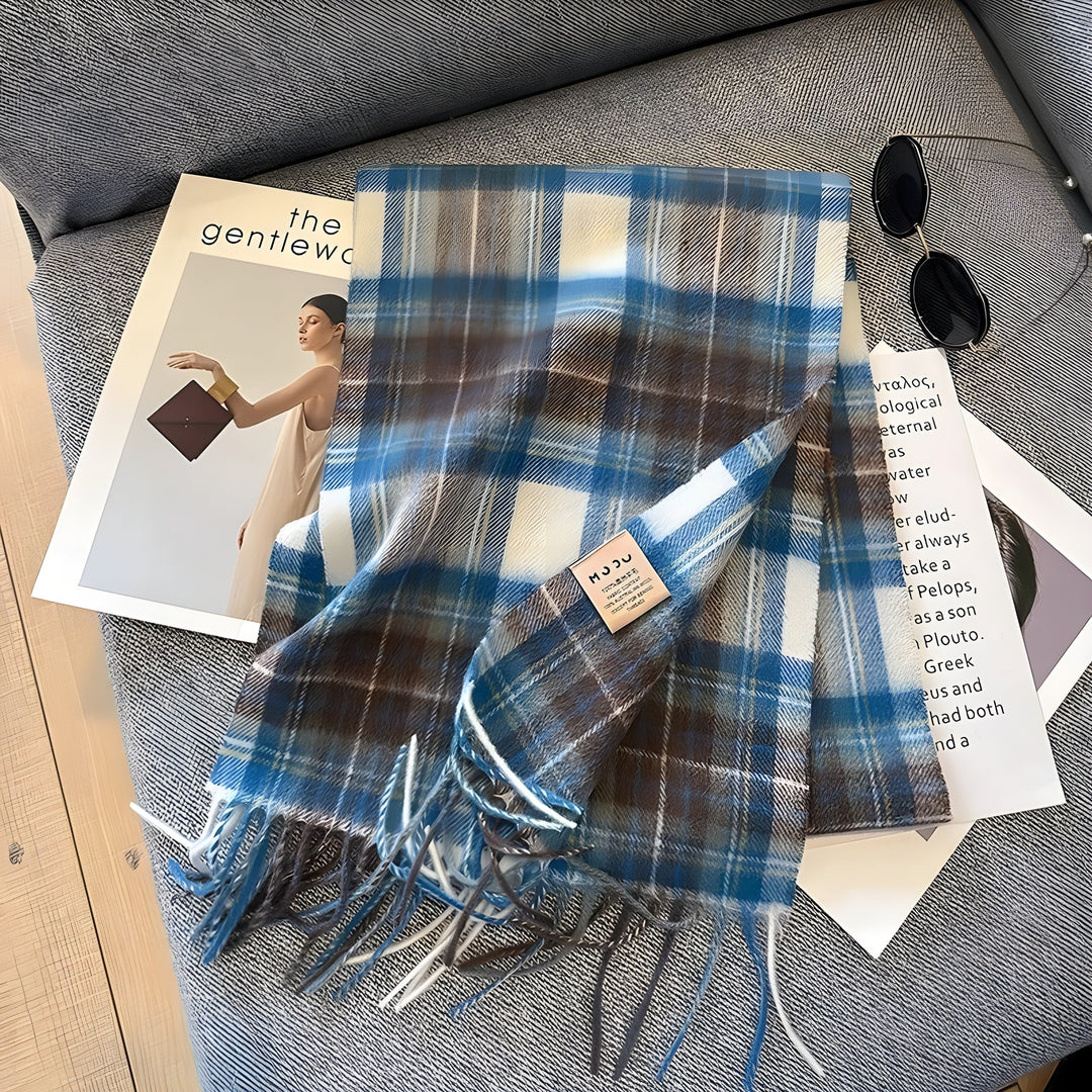 Skanto | Stylish British Checked Cashmere Women's Winter Scarf - Victoria