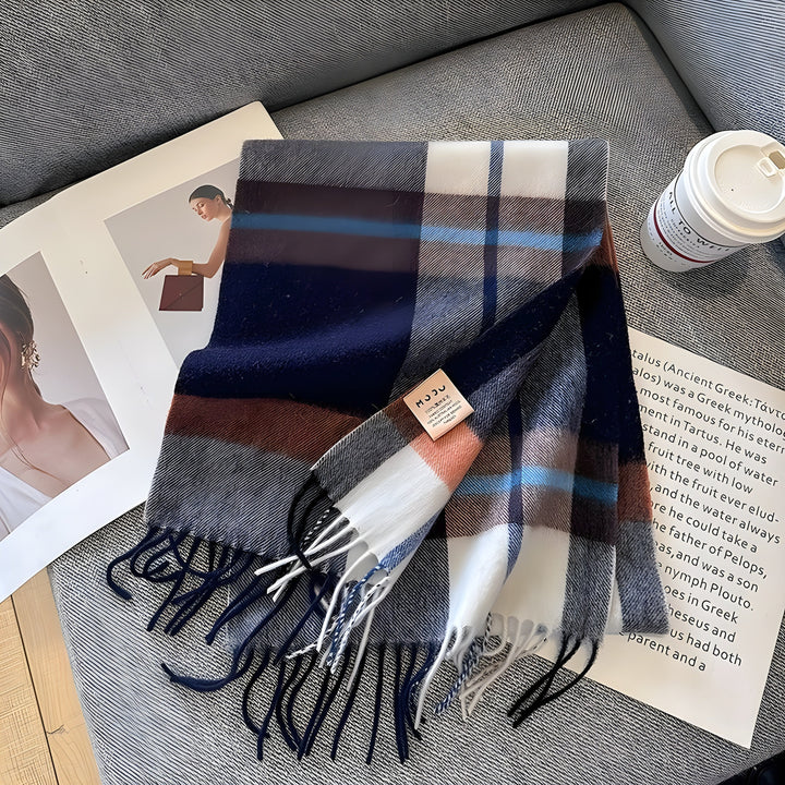Skanto | Stylish British Checked Cashmere Women's Winter Scarf - Victoria