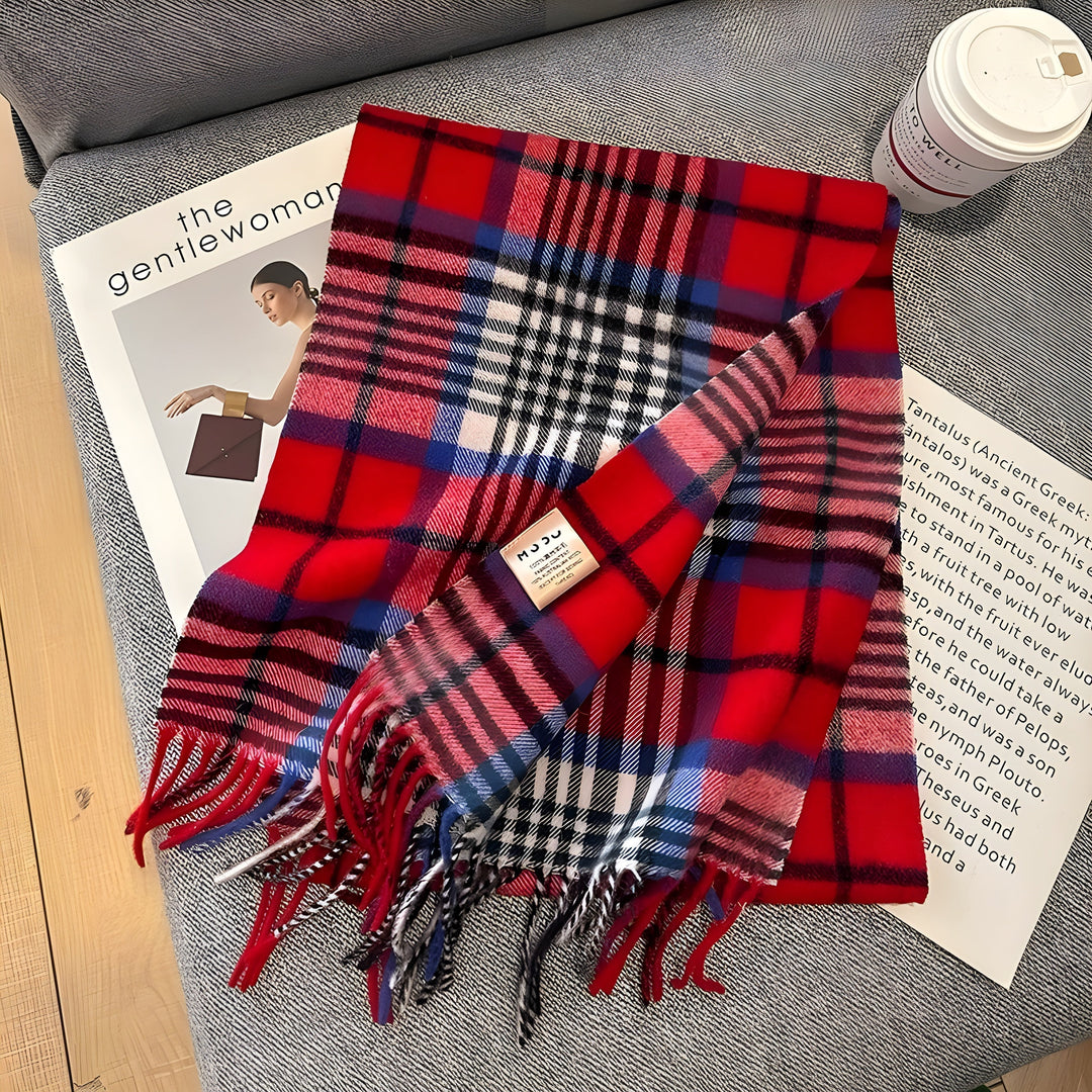 Skanto | Stylish British Checked Cashmere Women's Winter Scarf - Victoria