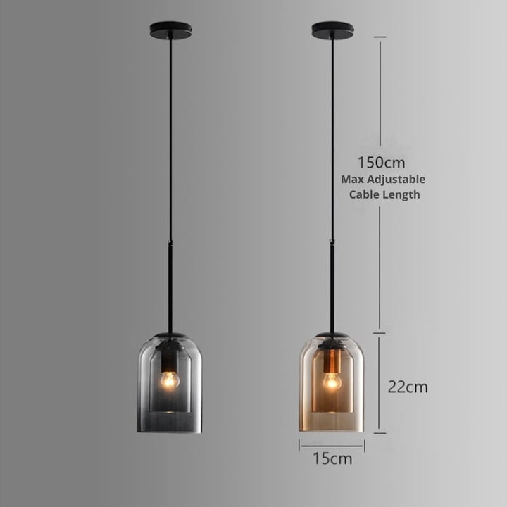 Skanto | Stilig Dobbel Glass Pendant Light - AuraGlass