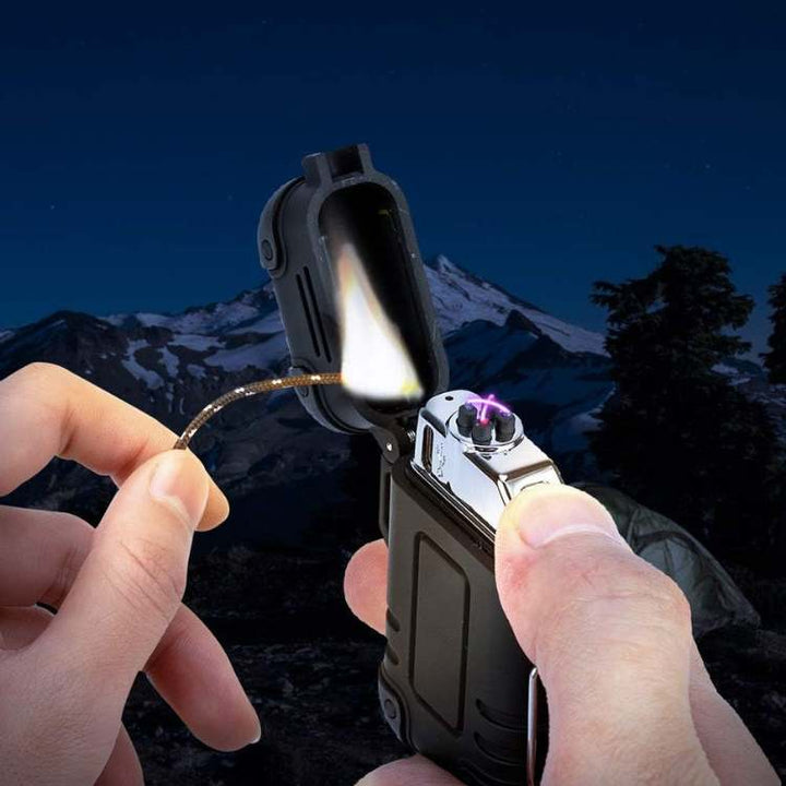 Skanto | Elektrisk Dobbel Bue Tenner | Oppladbar, Vindbestandig & Ideell for Camping og Utendørs Eventyr