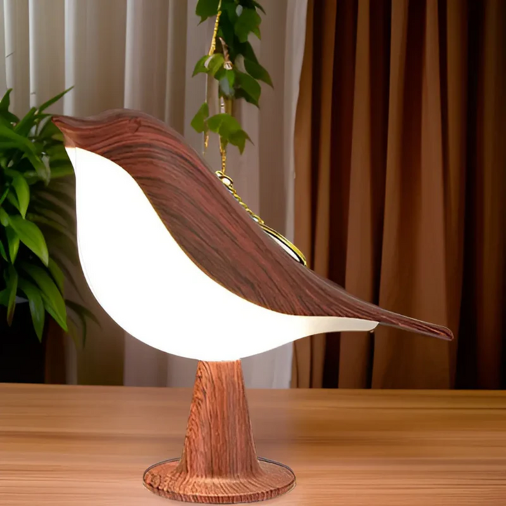 Skanto | Stilig LED Fuglelampe med Berøringskontroll og Aromaterapi - FeatherGlow