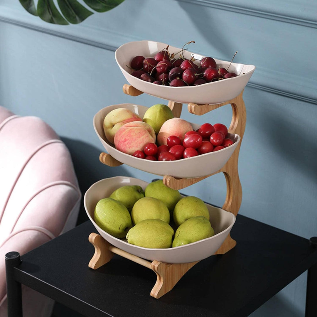 Skanto | Stilig metallfruktholder med 2 eller 3 lag - StackFruit