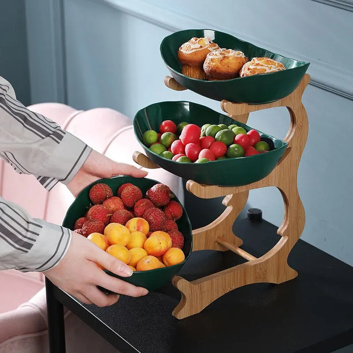 Skanto | Stilig metallfruktholder med 2 eller 3 lag - StackFruit