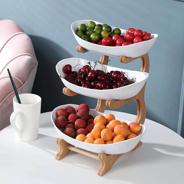 Skanto | Stilig metallfruktholder med 2 eller 3 lag - StackFruit