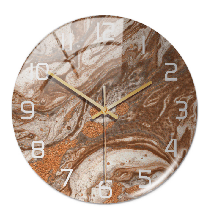 Skanto | Stilig Veggklokke med Marmorstruktur - MarbleTime