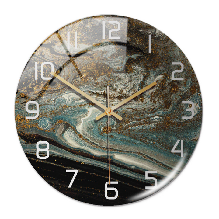 Skanto | Stilig Veggklokke med Marmorstruktur - MarbleTime