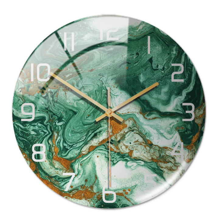 Skanto | Stilig Veggklokke med Marmorstruktur - MarbleTime