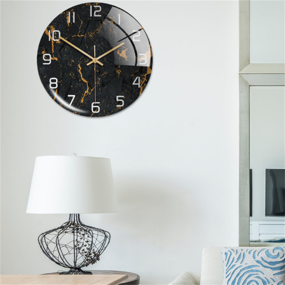 Skanto | Stilig Veggklokke med Marmorstruktur - MarbleTime