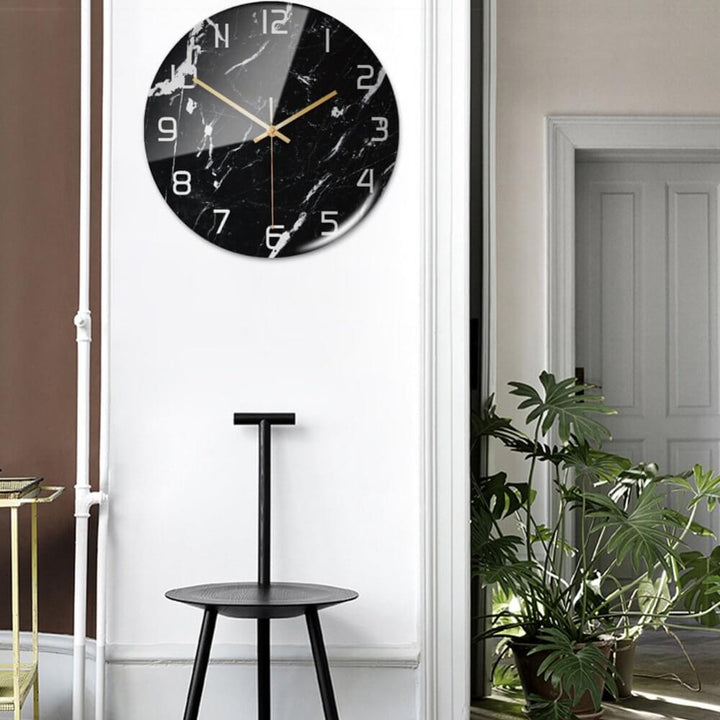 Skanto | Stilig Veggklokke med Marmorstruktur - MarbleTime