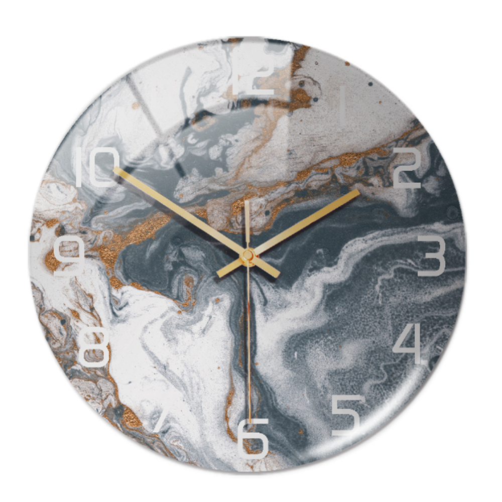Skanto | Stilig Veggklokke med Marmorstruktur - MarbleTime