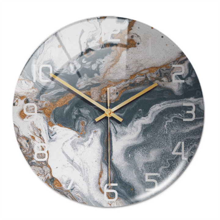 Skanto | Stilig Veggklokke med Marmorstruktur - MarbleTime