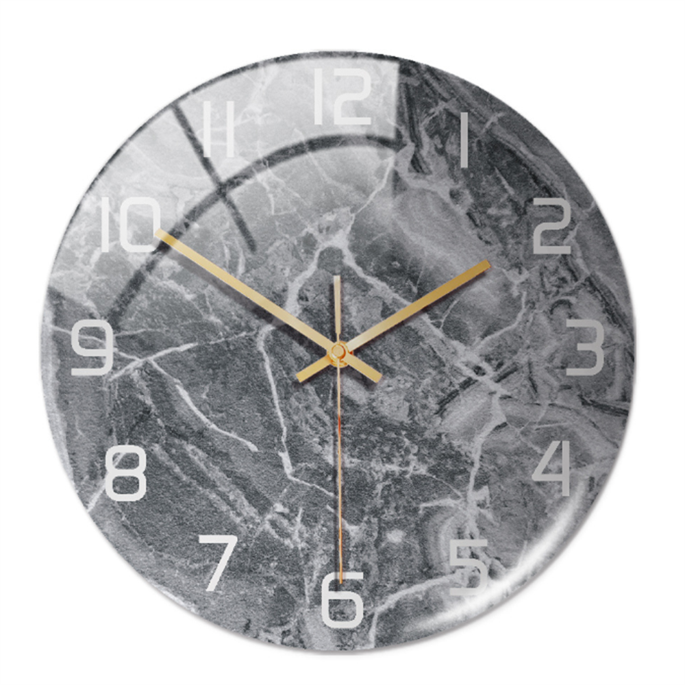 Skanto | Stilig Veggklokke med Marmorstruktur - MarbleTime