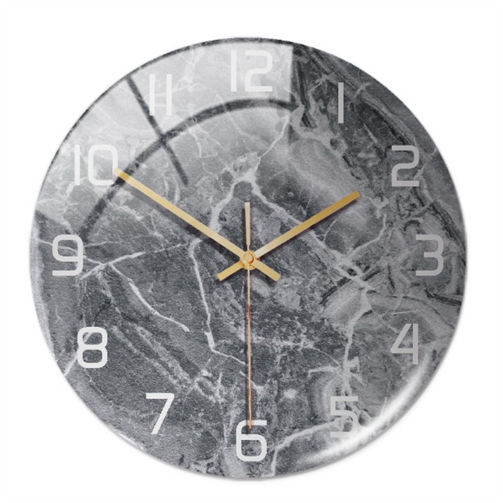 Skanto | Stilig Veggklokke med Marmorstruktur - MarbleTime