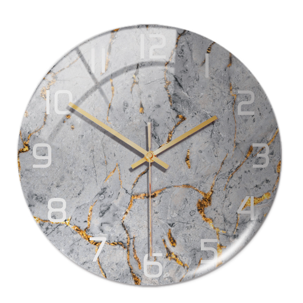 Skanto | Stilig Veggklokke med Marmorstruktur - MarbleTime