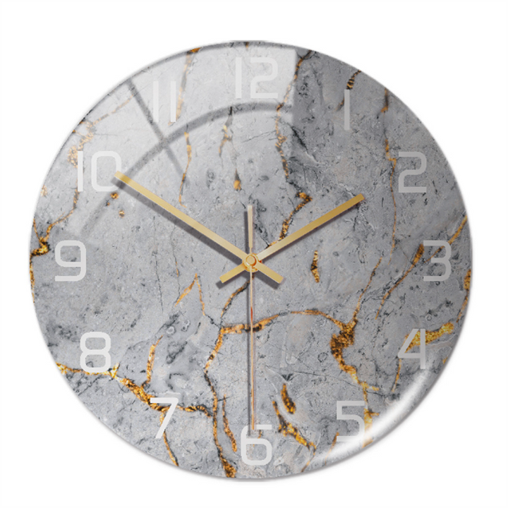 Skanto | Stilig Veggklokke med Marmorstruktur - MarbleTime