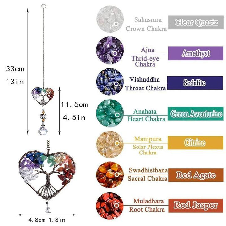 Crystal Wind Chime Tree Of Life Suncatcher | Skanto
