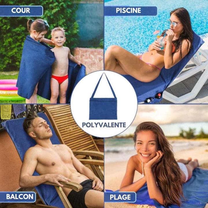 Skanto | Sunlounge Håndkle – Rutsjebeskyttelse med sidelommer