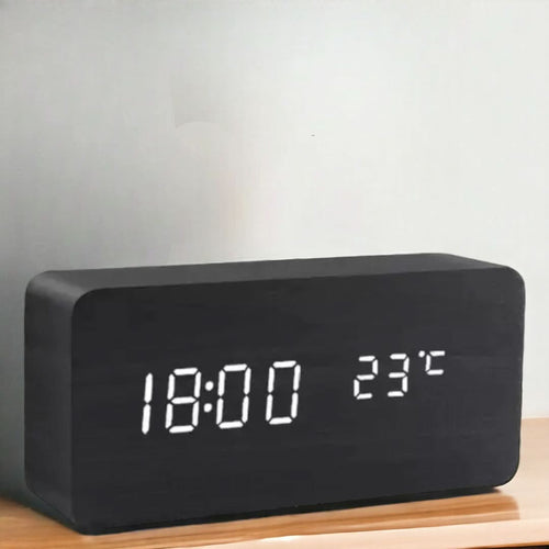 Skanto | Tre LED Alarmklokke – Stemme- og Temperaturskjerm
