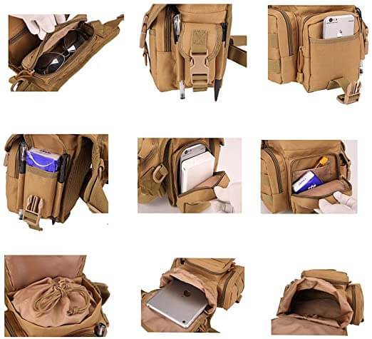 Holdbar taktisk dråpe benveske for menn – Vannavstøtende design med flere lommer | Skanto