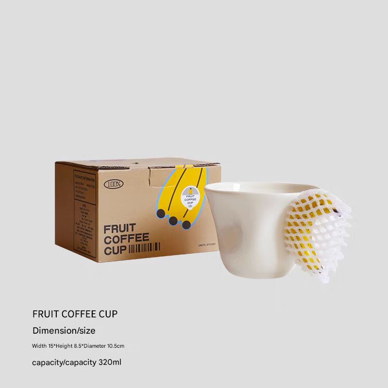 Skanto | Banana Apple Creative 3D Håndtak Kaffe Mugge