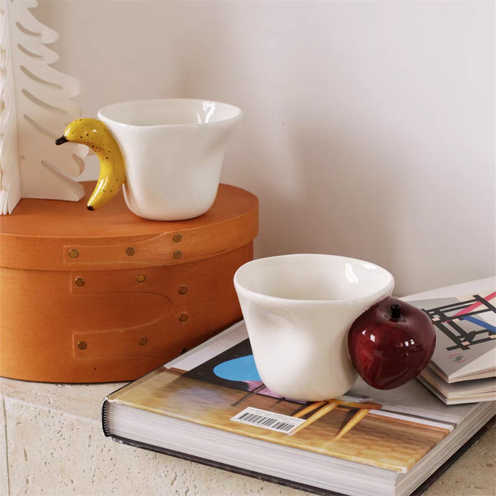 Skanto | Banana Apple Creative 3D Håndtak Kaffe Mugge