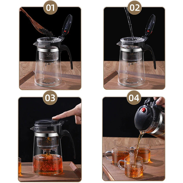 Tekanne for te med infuser glasskettle varmebestandig tekanne | Skanto