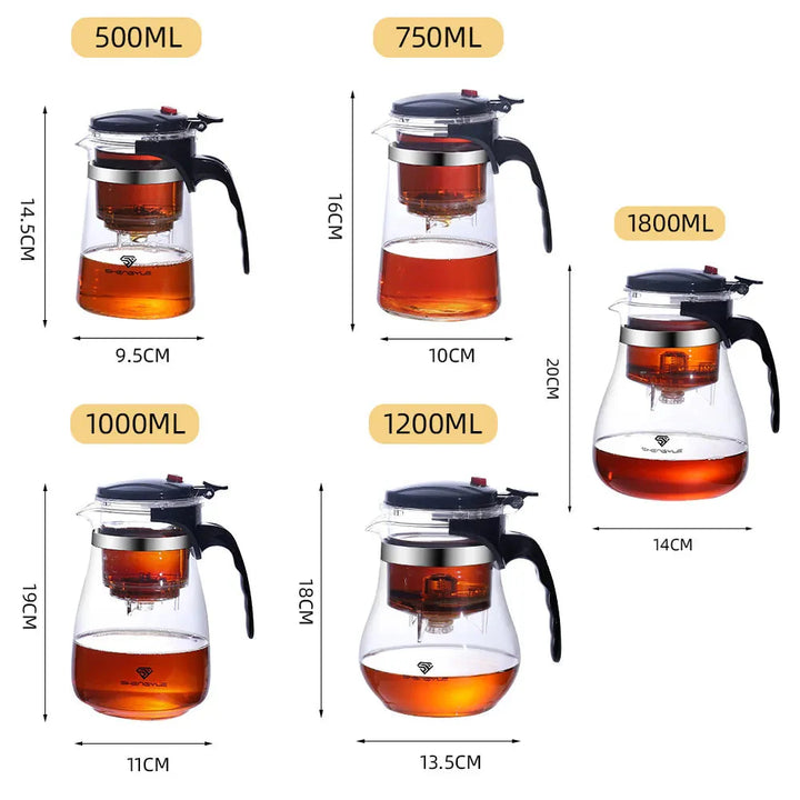 Tekanne for te med infuser Glasskanne varmebestandig tekanna | Skanto