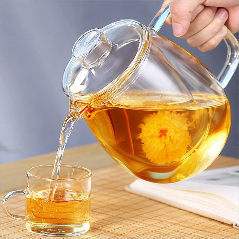 Teaware Glass Tekanne for Komfyr Varmebestandig Eksplosjon Te Infuser | Skanto
