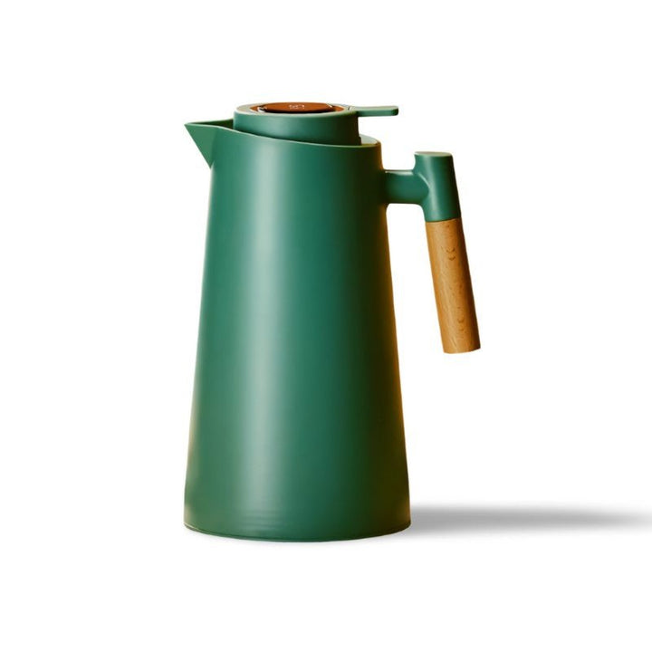 Skanto | ThermoWood – Smart Isolert Termoskanne med Digital Temperaturvisning & Trehåndtak