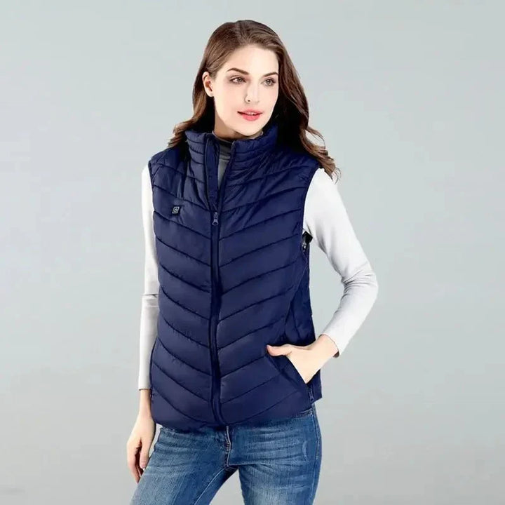 Skanto | Termisk oppvarmet vest | Isolert, designet for fotturer, reise og hverdagsbruk | Damers og herrers oppvarmet vest