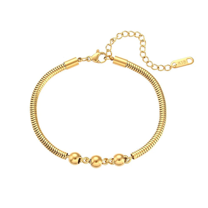 Skanto | Tykk Slangesmykke Perlekjede og Armbåndsett