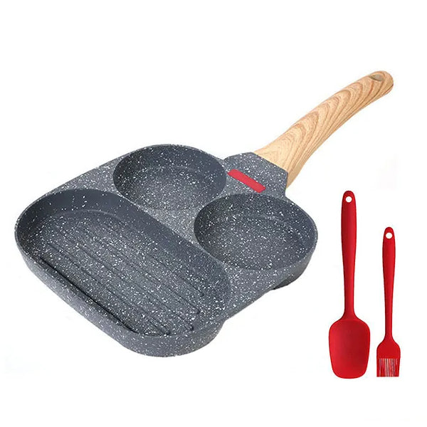 Tykk Omelett Stekepanne med Lok Nonstick 4 Kopper Pannekakepanne | Skanto