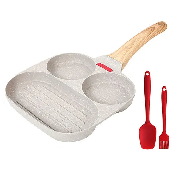 Tykk Omelett Stekepanne med Lok Nonstick 4 Kopper Pannekakepanne | Skanto