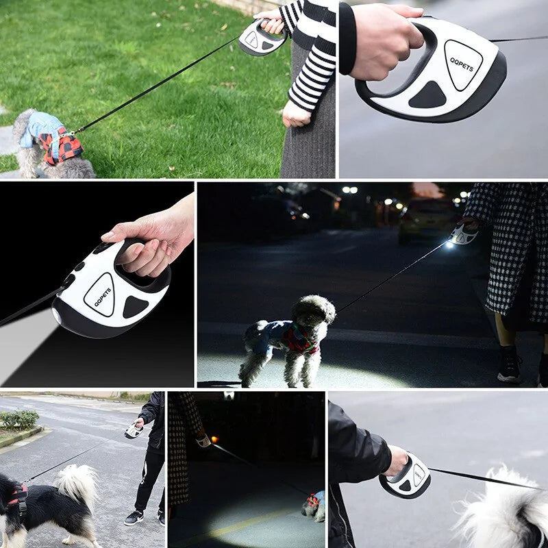 SafePaw - Luksus LED Utvidbar Hundebånd med Ergonomisk Håndtak Skanto