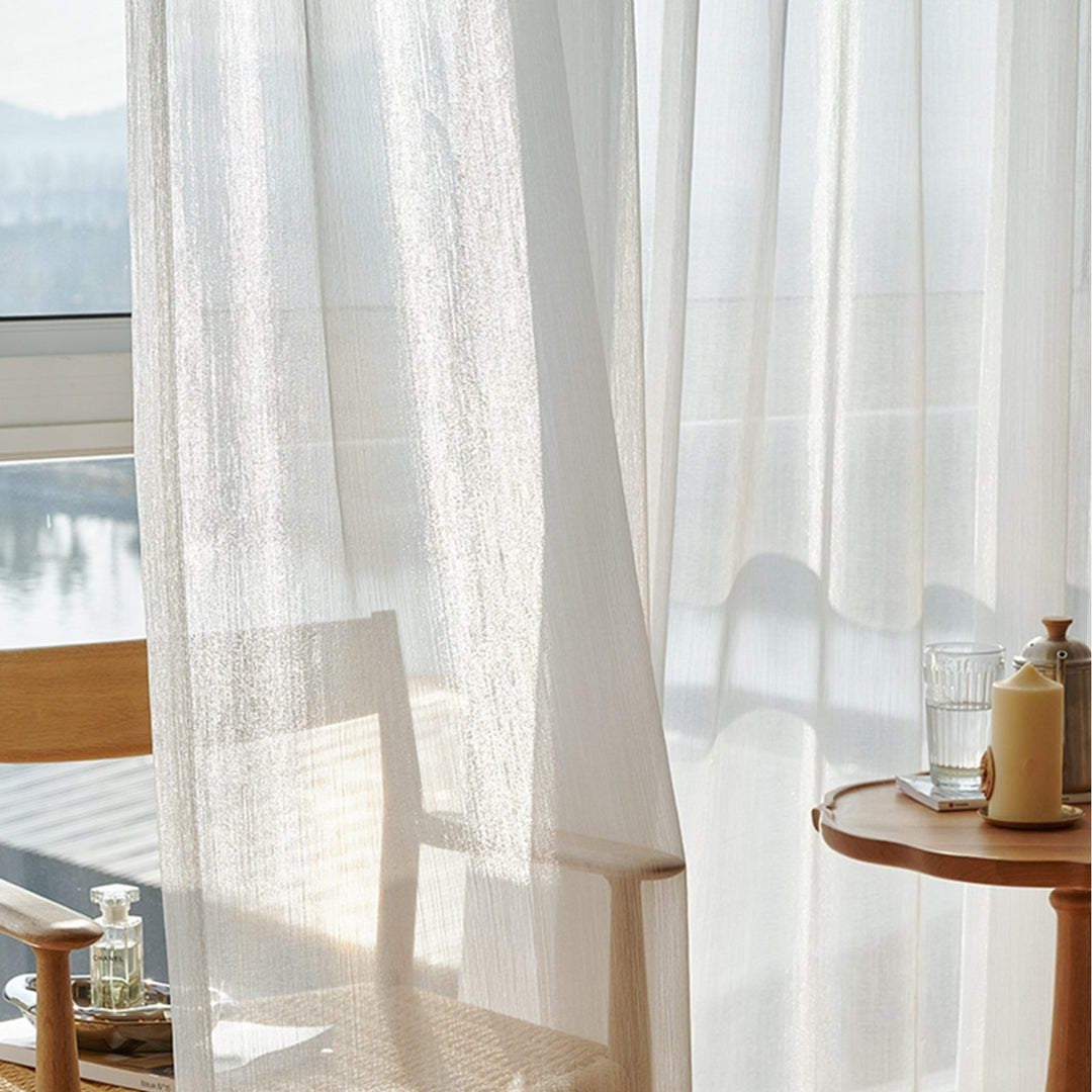 Transparente Linse Gardiner, Lyse og Moderne for Stue | Skanto