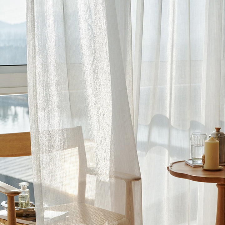 Transparente Linse Gardiner, Lyse og Moderne for Stue | Skanto