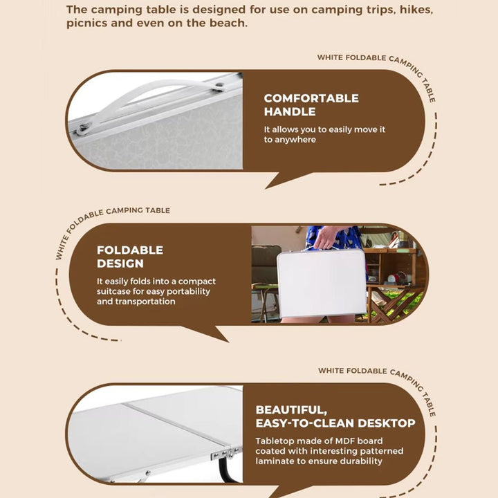 Skanto | Trailfold Table – Kompakt sammenleggbart bord for camping, balkong og utendørs bruk