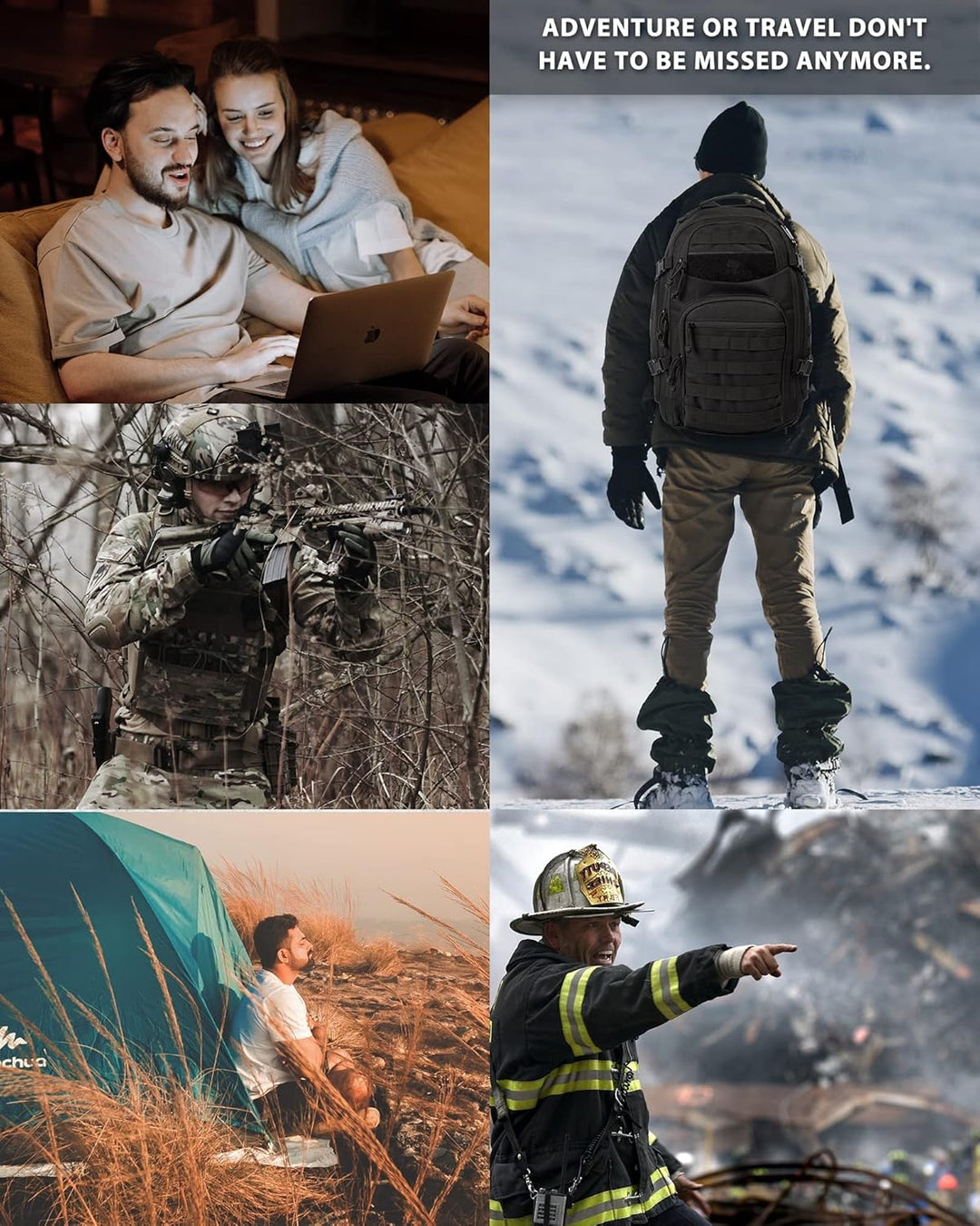 35L Utendørs Taktisk Ryggsekk med Molle System og Laptop Oppbevaring | Skanto