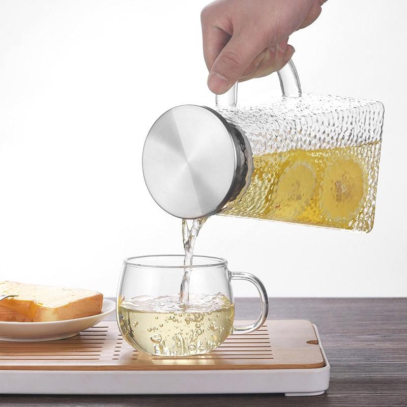 Transparent Glass Tea Kettle With Filter | Skanto