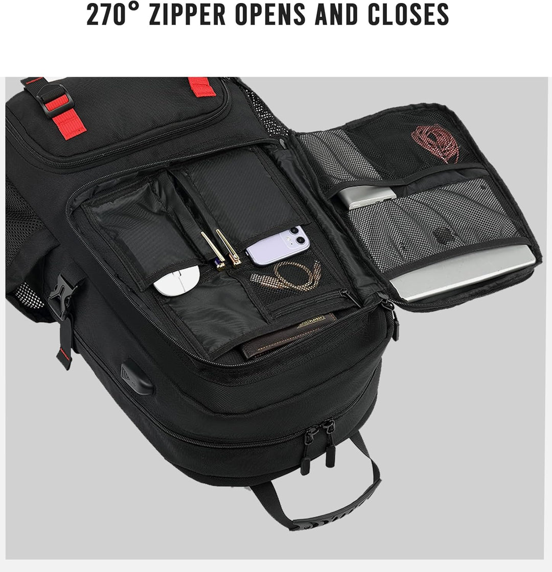 60L Vanntett Reisedatamaskinryggsekk med USB-port og Skoforening | Skanto