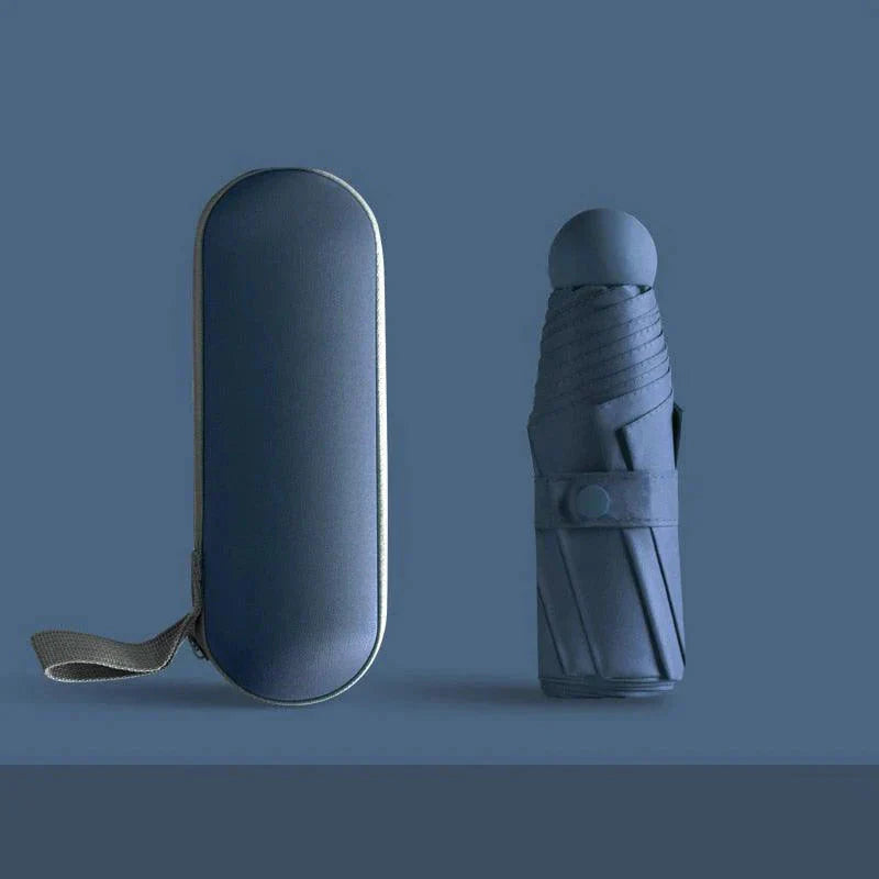 Skanto | Reiseparaply Kompakt Lett Portable UK Sterk Vanntett Sammenleggbare Paraplyer Med 6 Ribbe Reinforced