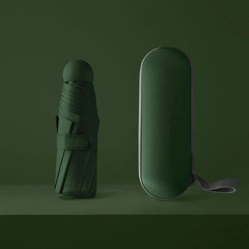 Skanto | Reiseparaply Kompakt Lett Portable UK Sterk Vanntett Sammenleggbare Paraplyer Med 6 Ribbe Reinforced