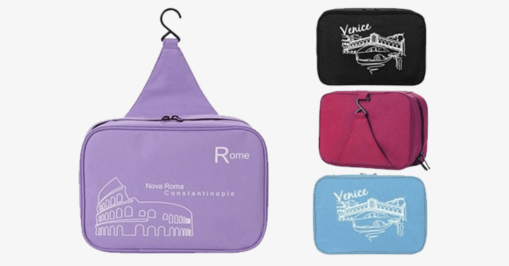 Skanto | Kosmetikkpose Toalettsaker - Reisesekk Vanntett Kompakt Hengende Personlig Pleie Hygiene Bag