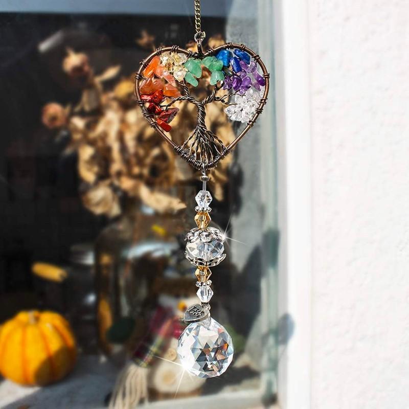 Crystal Wind Chime Tree Of Life Suncatcher | Skanto