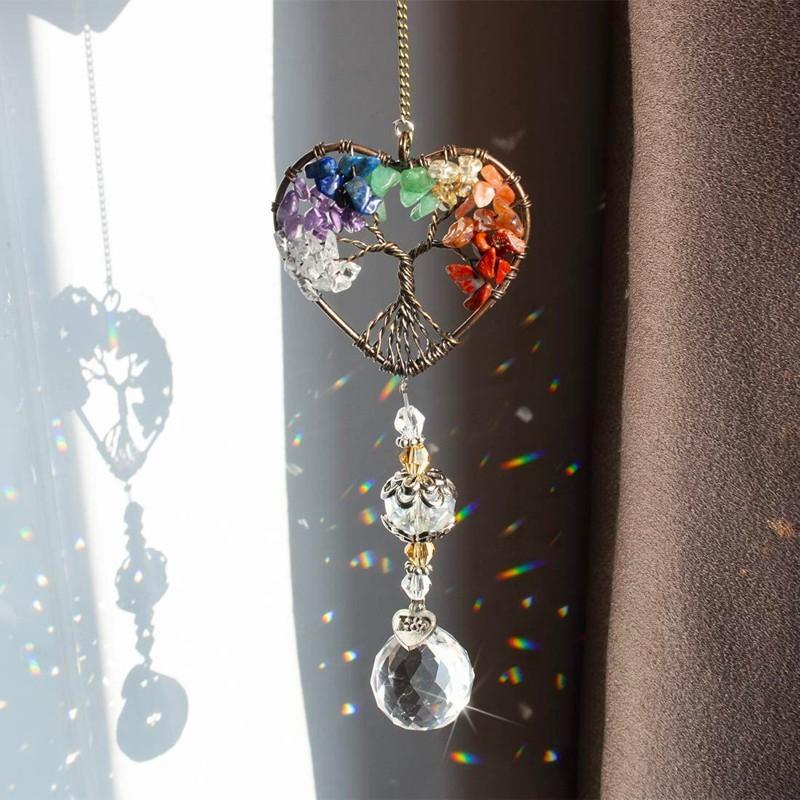 Crystal Wind Chime Tree Of Life Suncatcher | Skanto