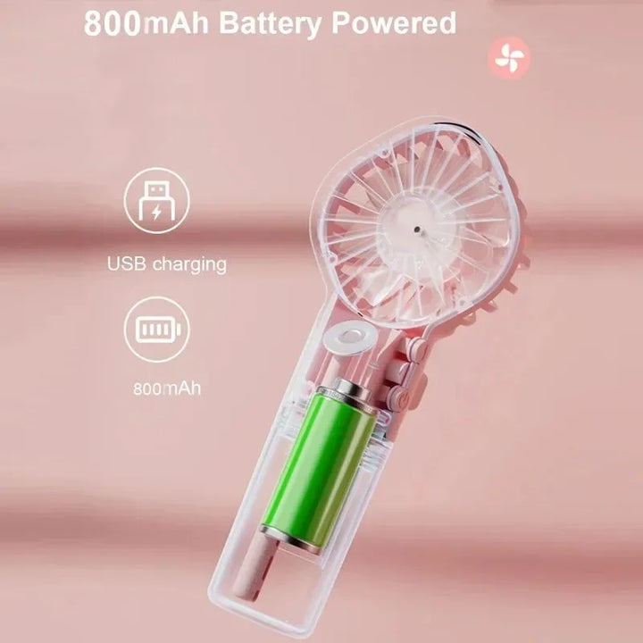 Bærbar Oppladbar Håndholdt Sprayvifte - Batteridrevet USB Mini Klimaanlegg for Reiser og Utendørsbruk | Skanto