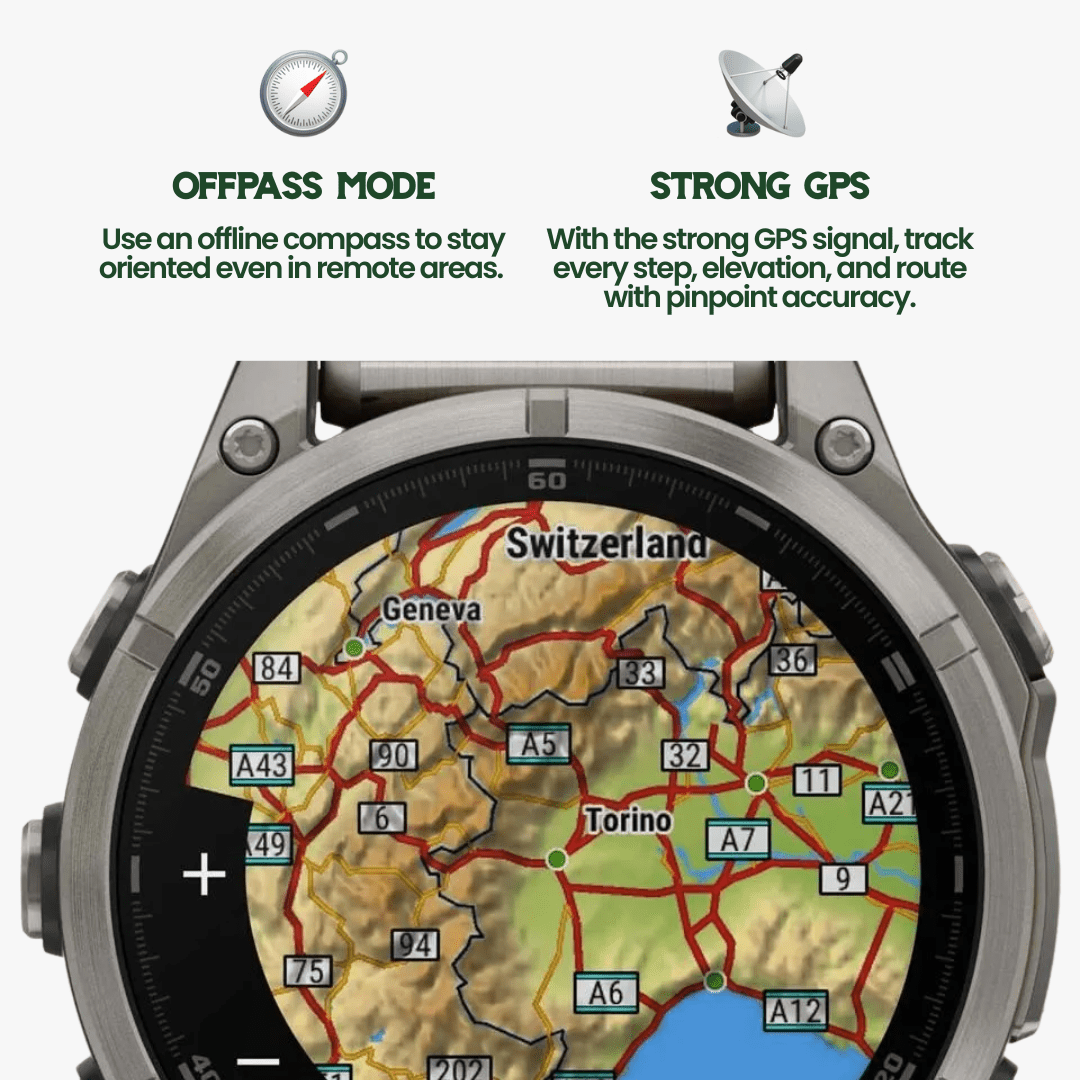 Skanto | TrekSight X – Robust Smartklokke med GPS og Helseovervåkning